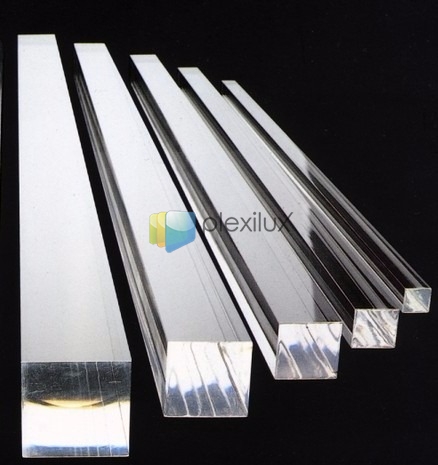 Barres carrées acrylique plexiglass 30 x 30 mm longeur 1000 mm transparente Bar carré 